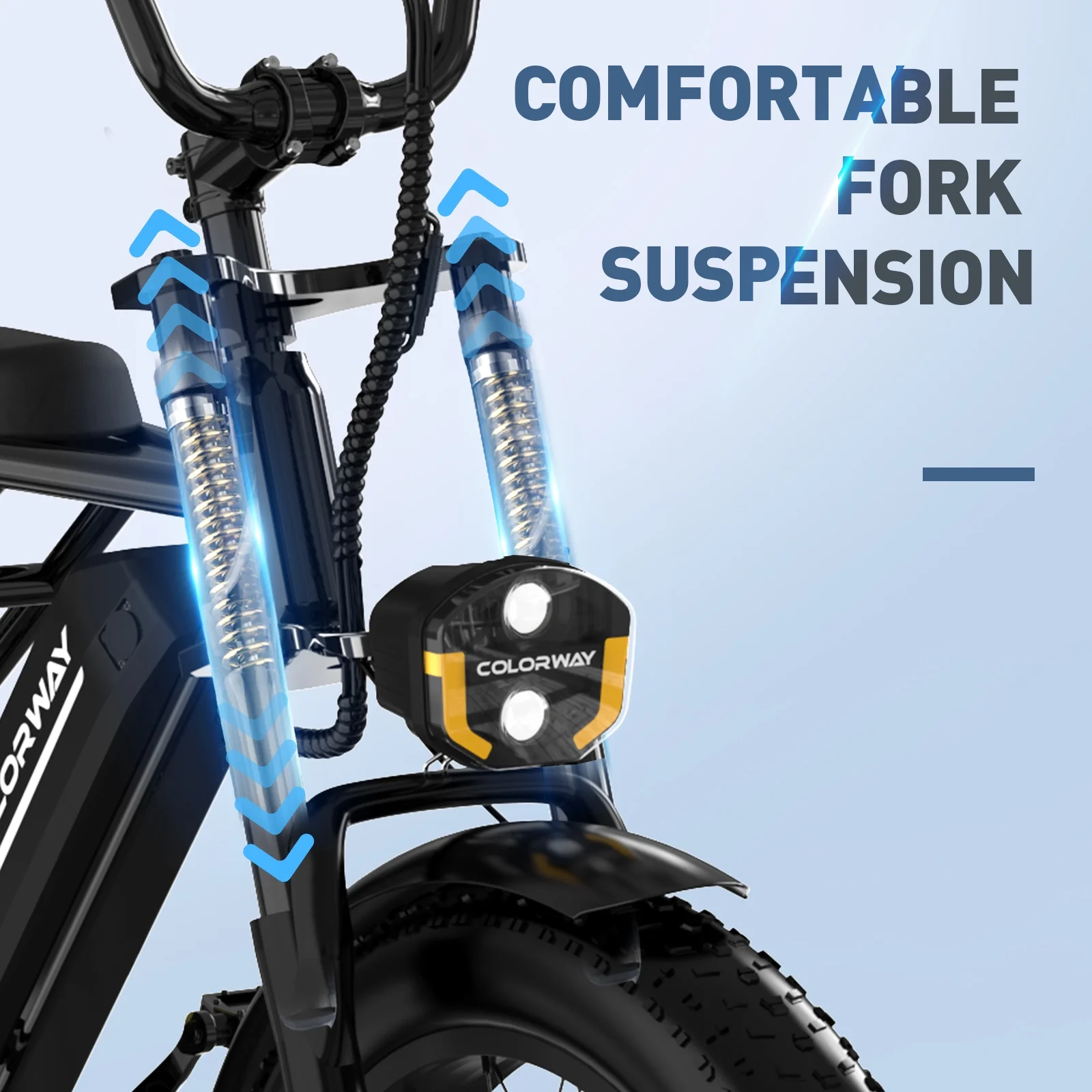 COLORWAY 20in Fat Tire Electric Bike, 750W, 48V 15Ah