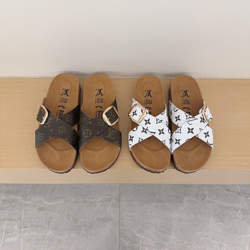 Birken-Style Cross-Strap Sandals
