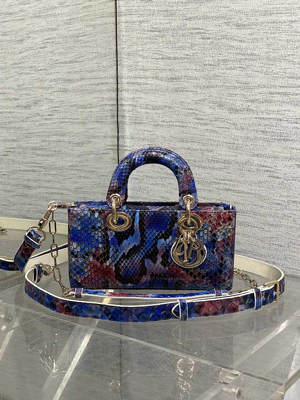 Lady D-Joy Bag Blue Multicolor Python