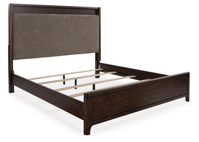 Korestone Upholstered Panel Bed with LED Light