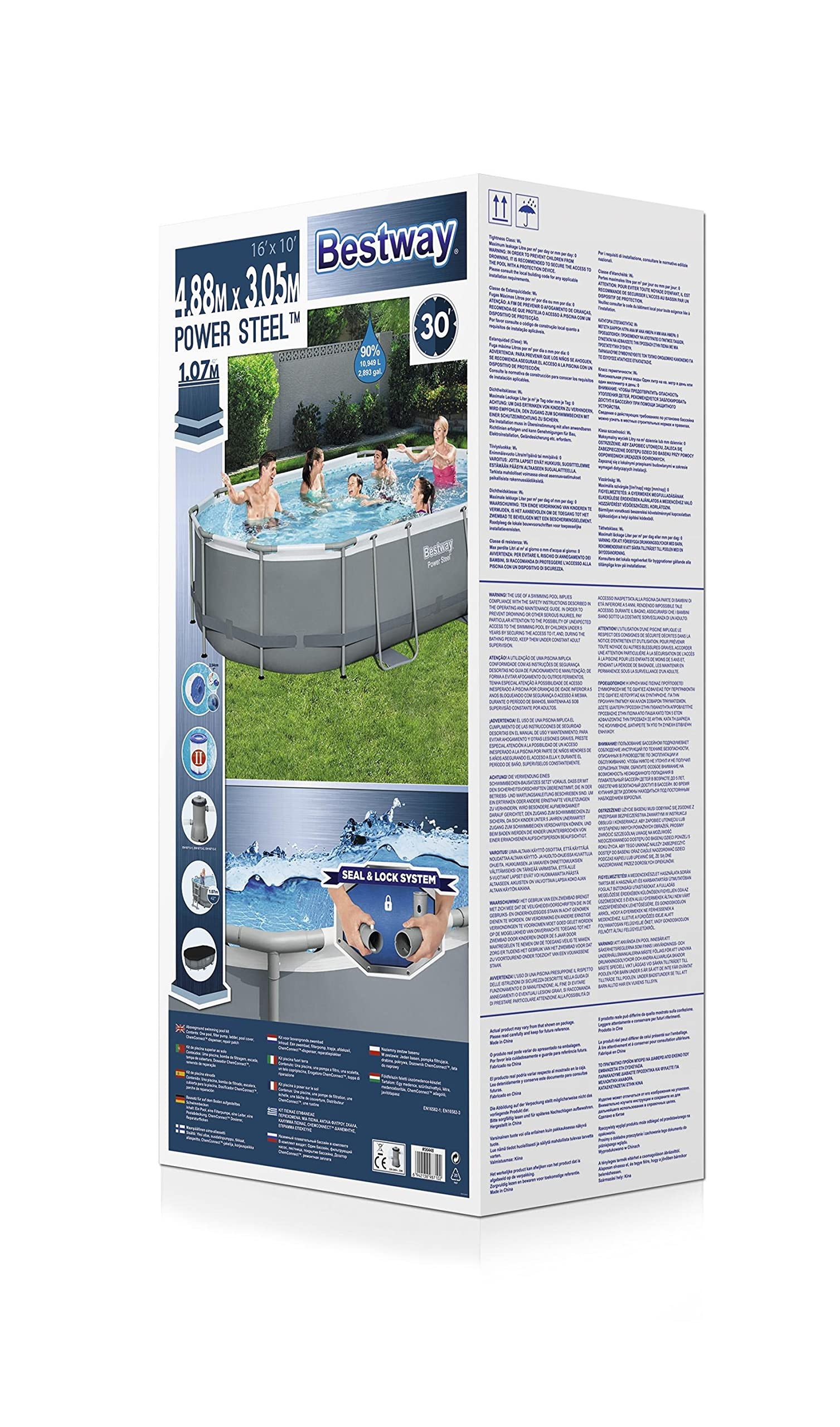 Power Steel Above Ground Pool, Grey