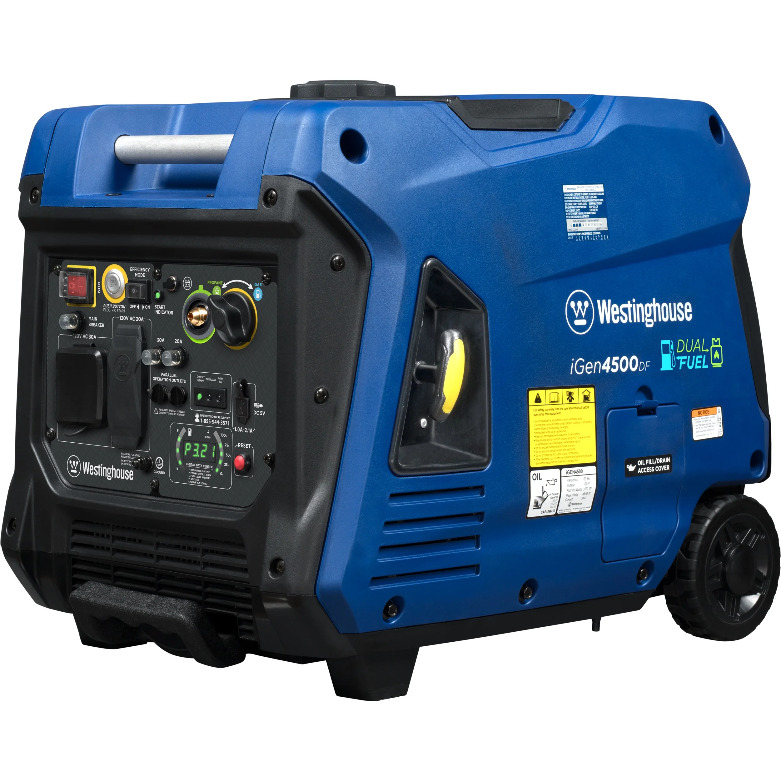Westinghouse 4500 Peak Watt Electric Start Dual Fuel Inverter