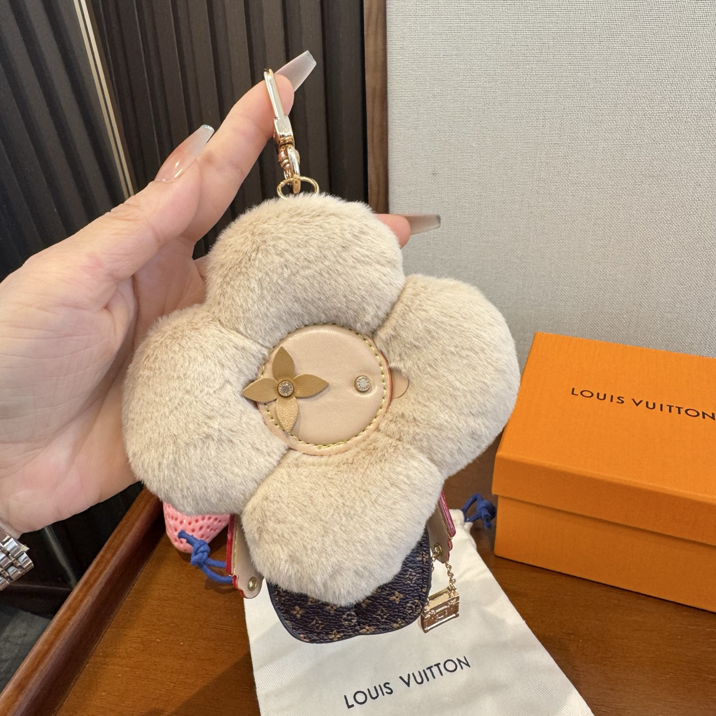 LV Vivienne Doudou Bag Charm And Key Holder