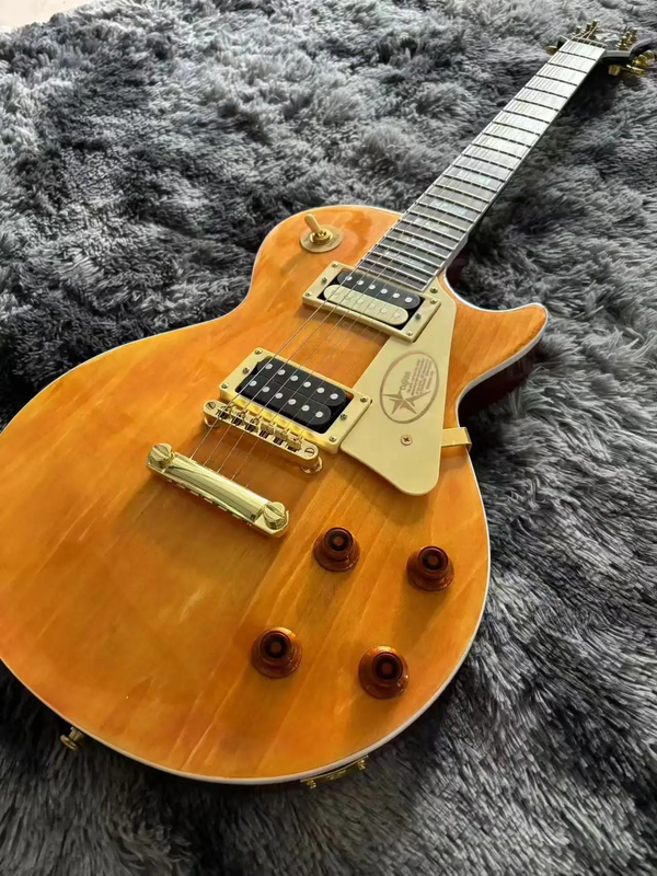 New Cnbald LP Custom Marc Bolan Electric Guitar ABR-1 Bridge Natural 6 strings