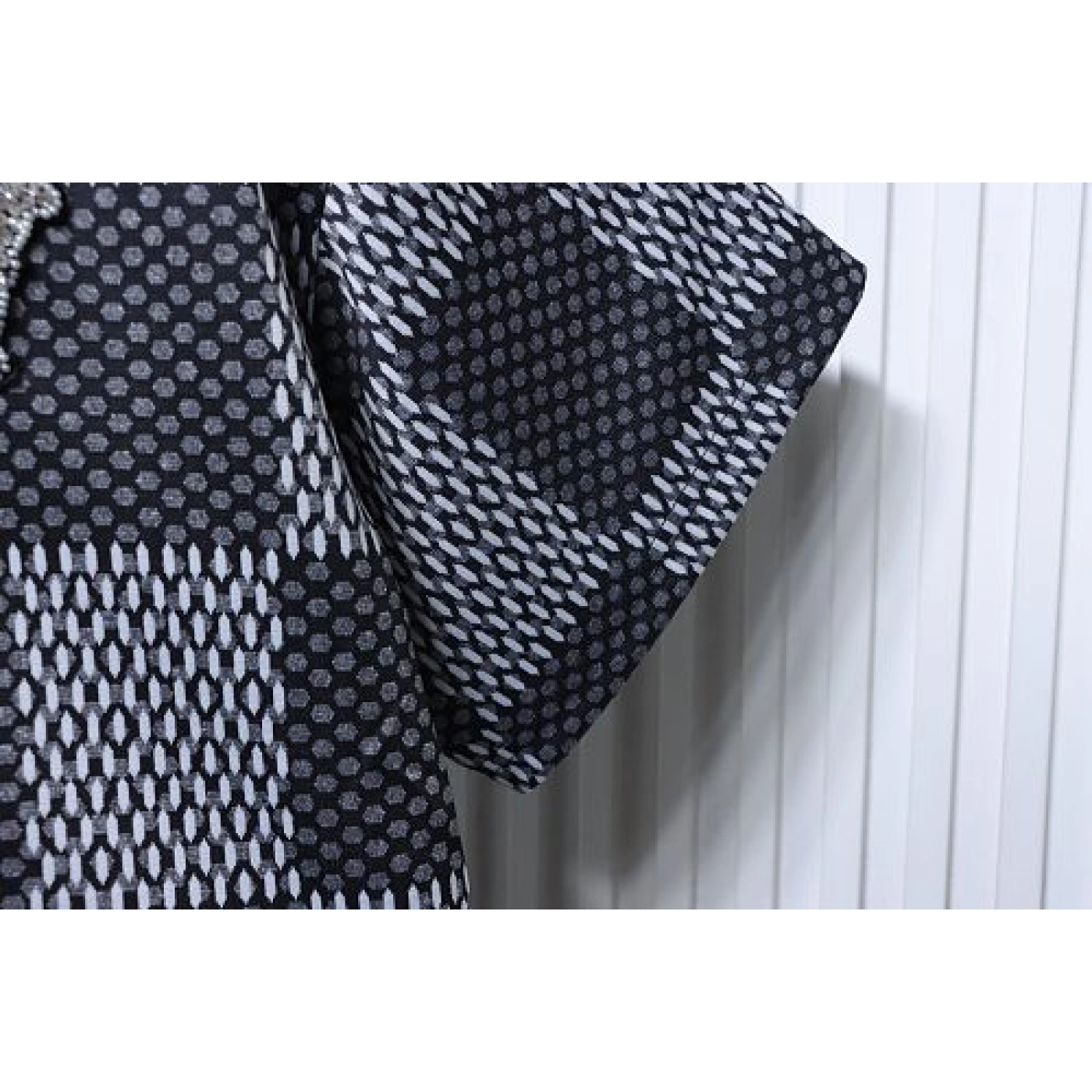 Louis Vuitton Rhinestone Letter Logo Checkerboard T-Shirt Black