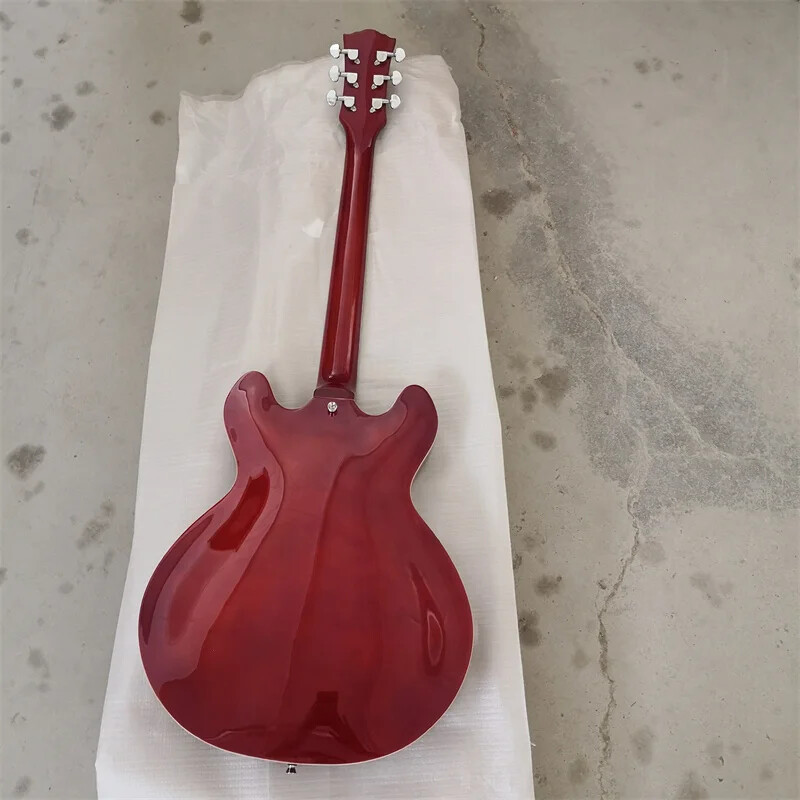 Top Firefly Hollow 6-string Electric Guitar, Tree Hole Pattern Flame Maple Veneer
