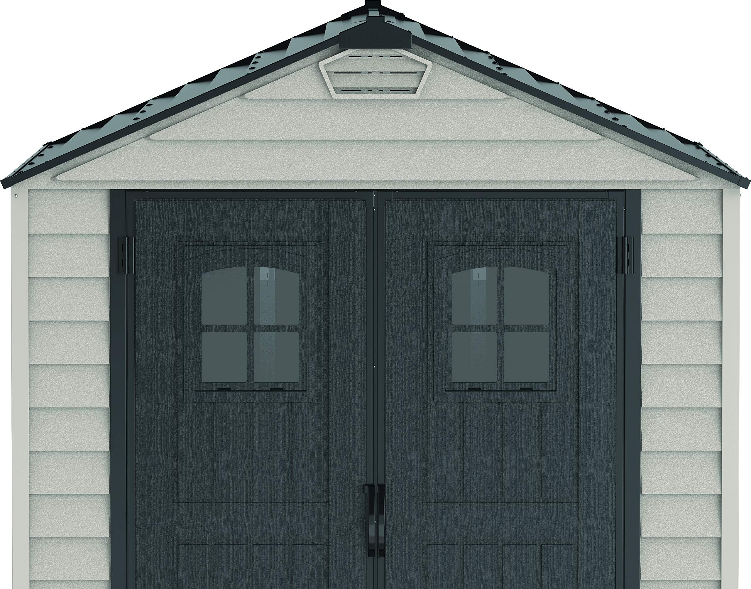 7x7 PLUS Plastic Garden Shed with Heavy-Duty Plastic Floor &
