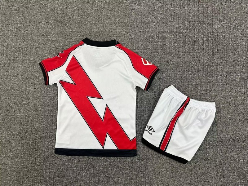 Kids Rayo Vallecano Home Jersey Suit 25/26
