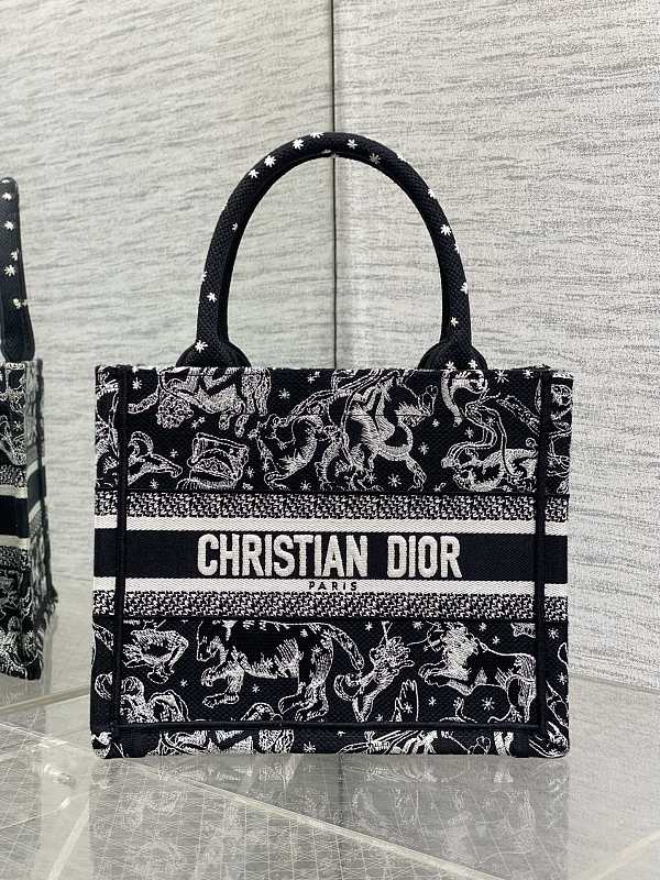 Dior Book Tote Small Black Baroque