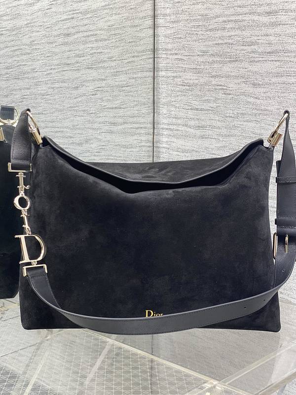 Dior Hobo Bag Large Black Suede