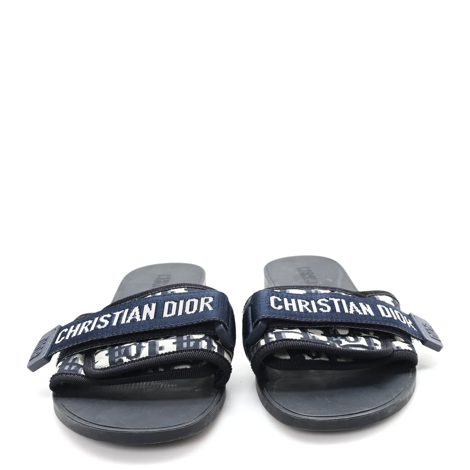 Dior Nylon Oblique evolution Slide Sandals 38 Deep Blue - ogsneaker