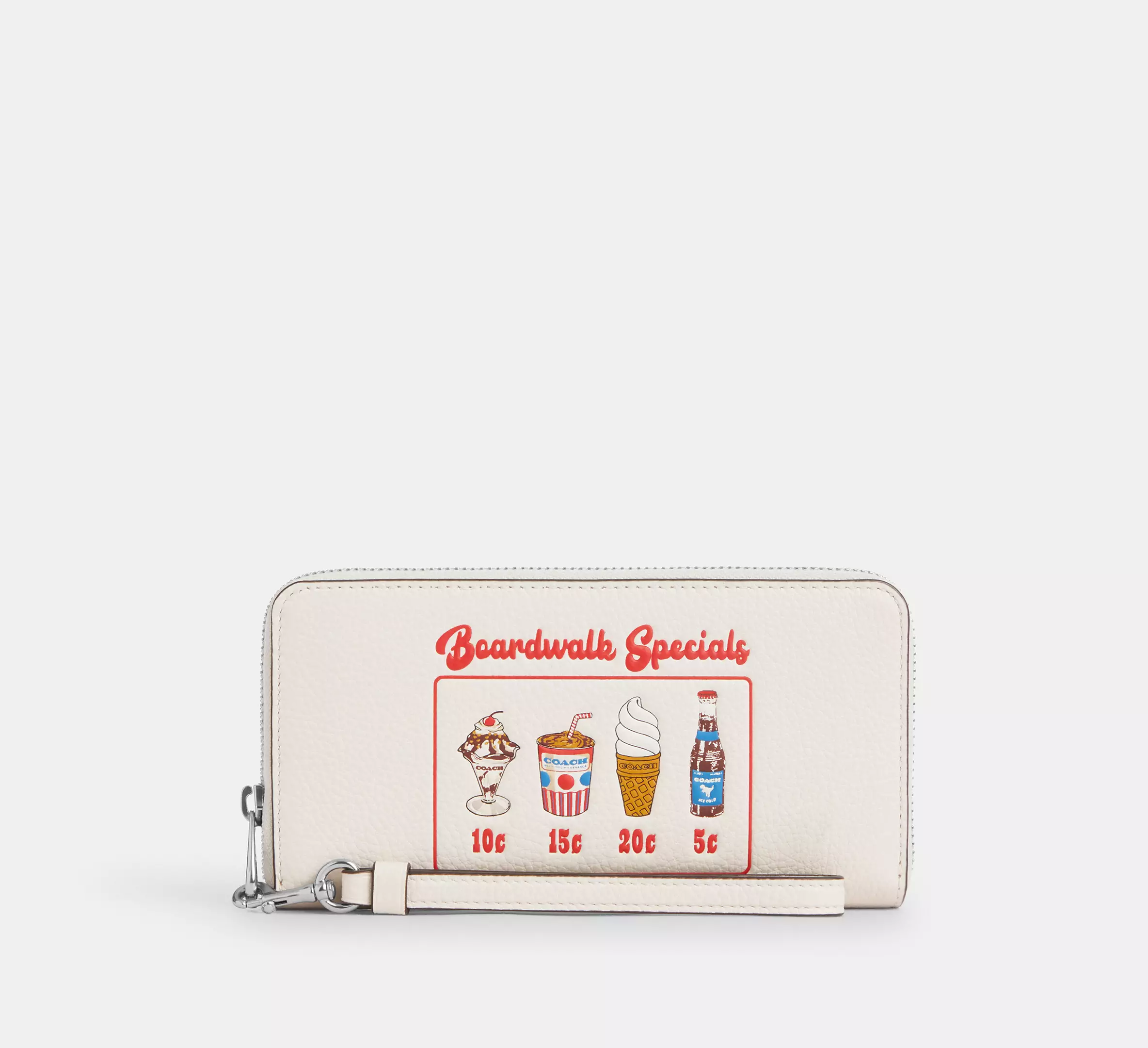 Long Zip Around Wallet With Boardwalk Graphic