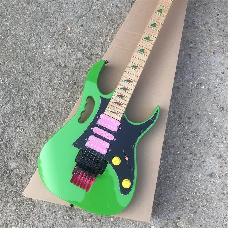 Hot Sale Guitar New Green 6-String Electric Guitar Pink Pickups Free Shipping