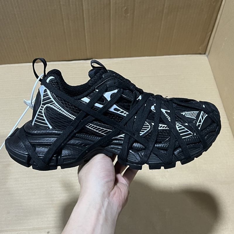 Balenciaga 3XL Spider Strap Black Silver Sneakers