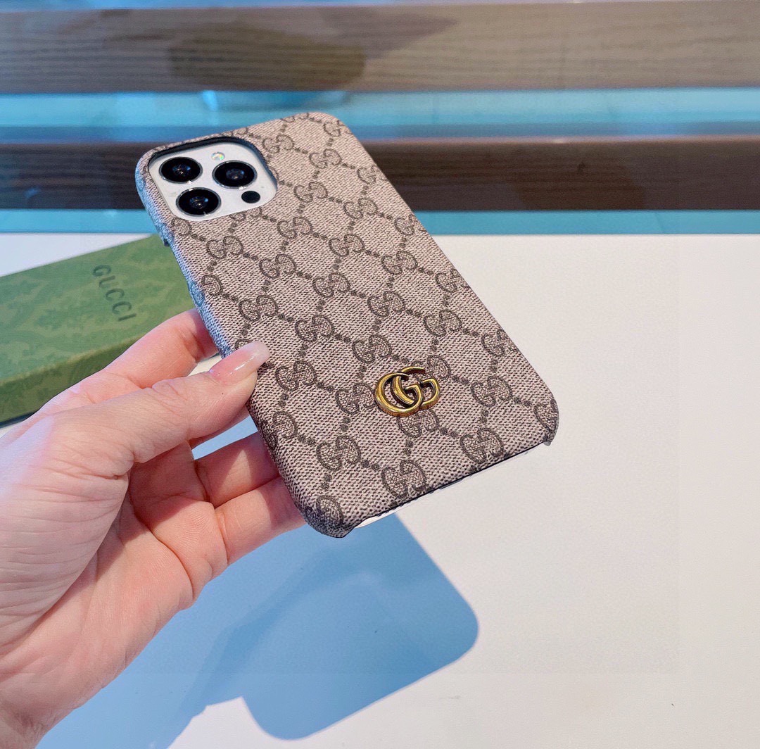 Gucci Classic Monogram Phone Case | Metal Logo & Polished Edge, In Sync with Official Launch