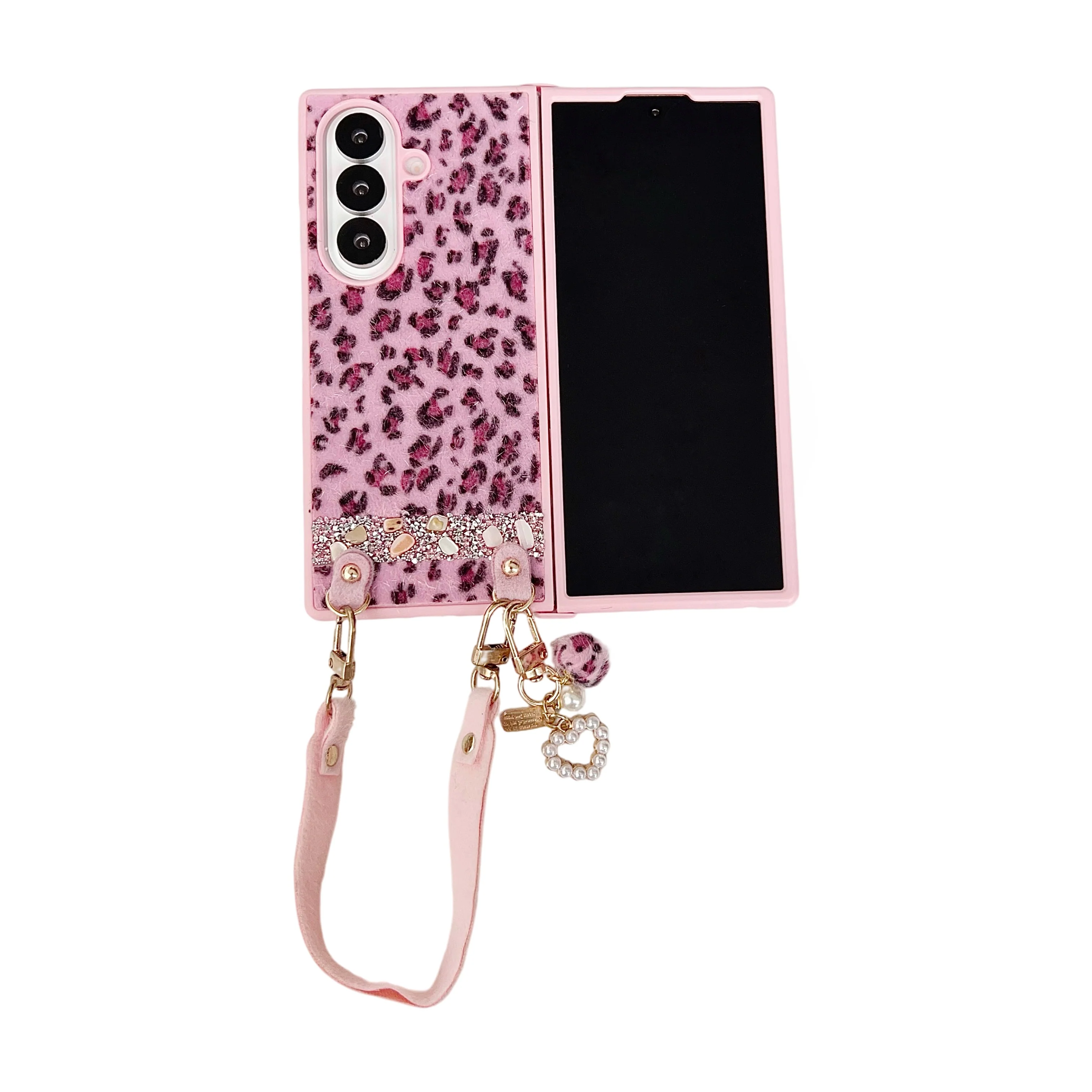 Galaxy Z Fold 3 Protective Case Glitter - back view