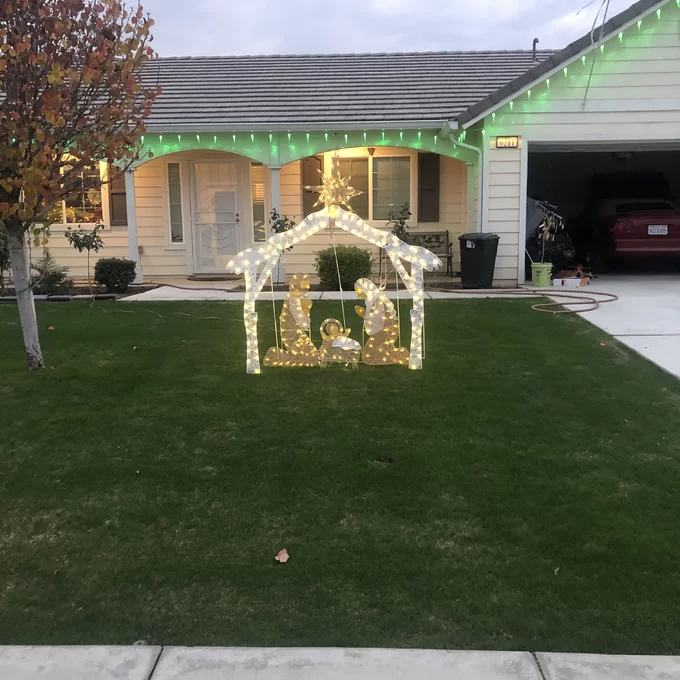 Crystal Nativity Christmas Decoration Lighted Display