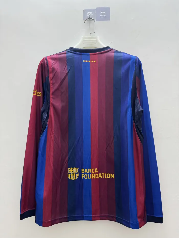 Barcelona Home Long Sleeves jersey Fan Version 26/27
