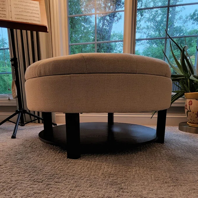 Lindquist Round Tufted Storage Ottoman