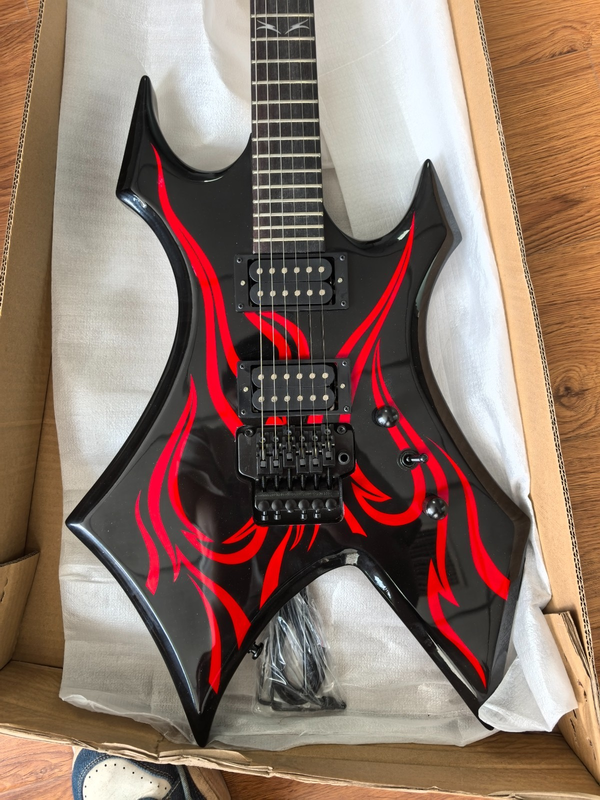 BC Rich Kerry King Warlock Electric Guitar Black HH Pickup FR Bridge Hot Sale