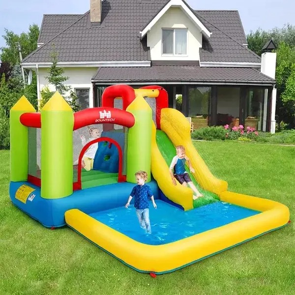 9.2' x 11.5' bounce house with water slide (with pump)