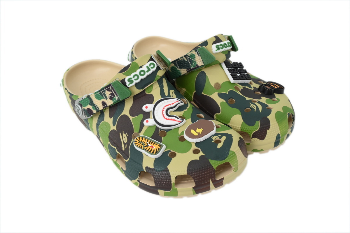 A Bathing Ape BAPE x Crocs Classic Clog ABC Camo Green