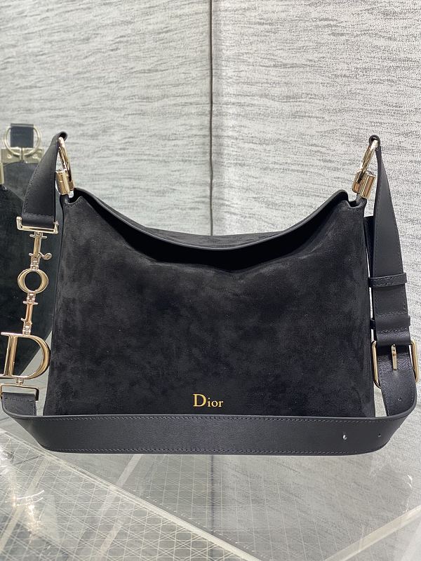 Dior Hobo Bag Small Black Suede