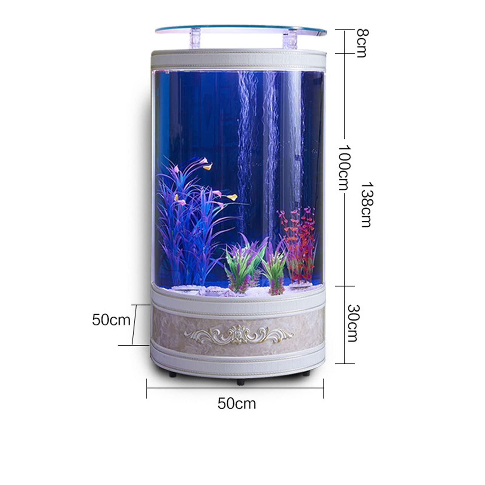 Semi-Circular Fish Tank Aquarium Living Room