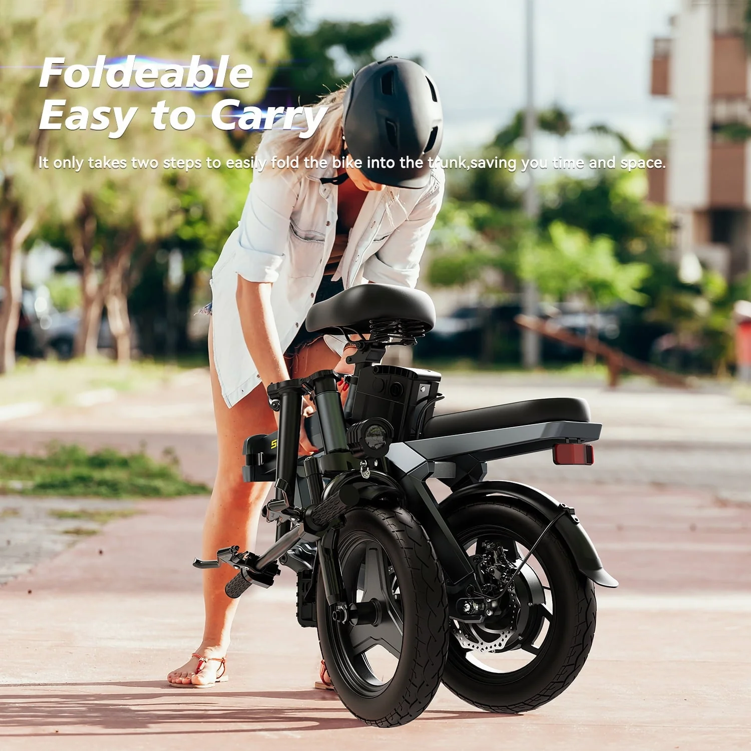 SOHAMO A3 Folding Electric Bike, 400W, 48V 12Ah