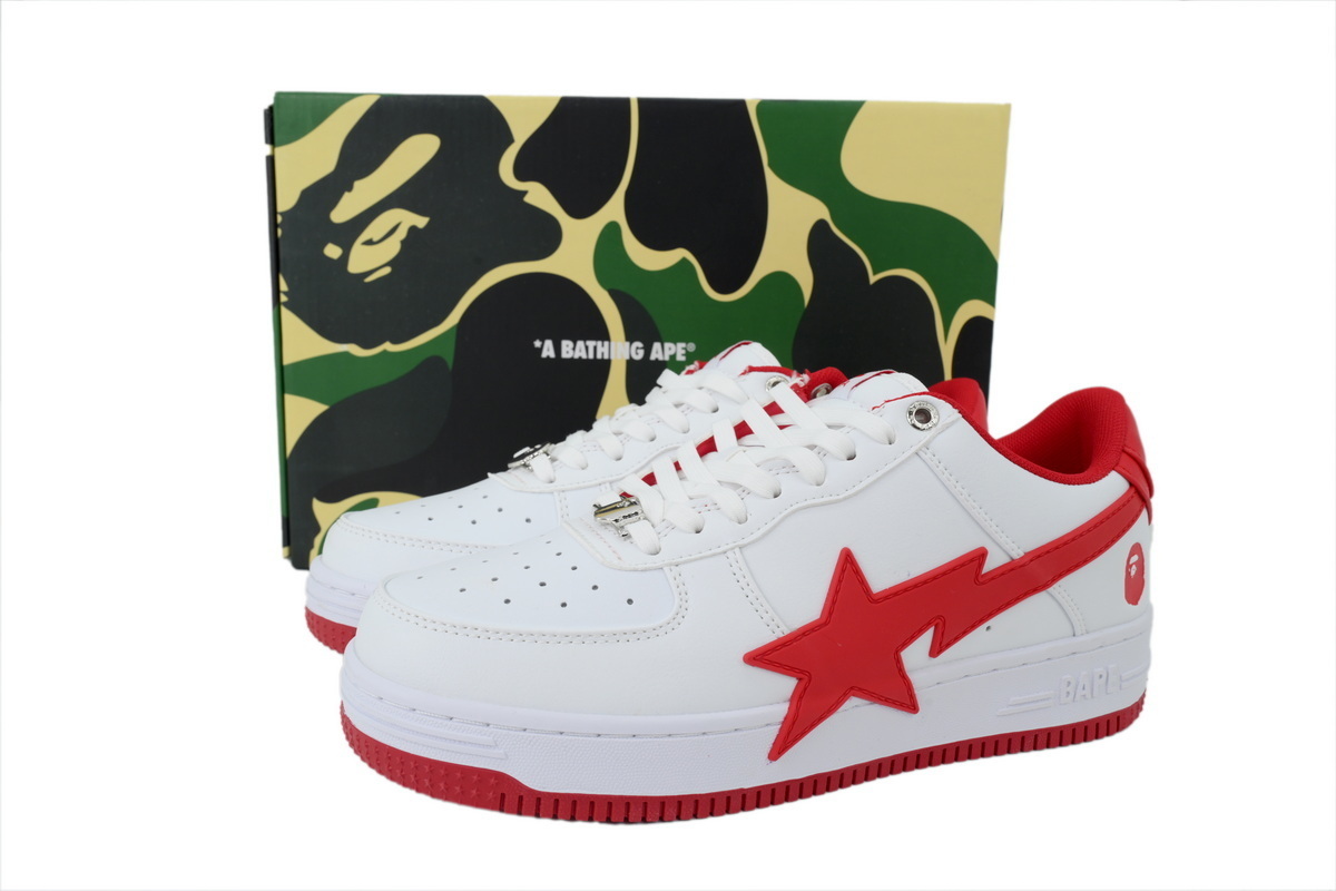 A Bathing Ape Red And White Big Star OZXSHMX 91314M