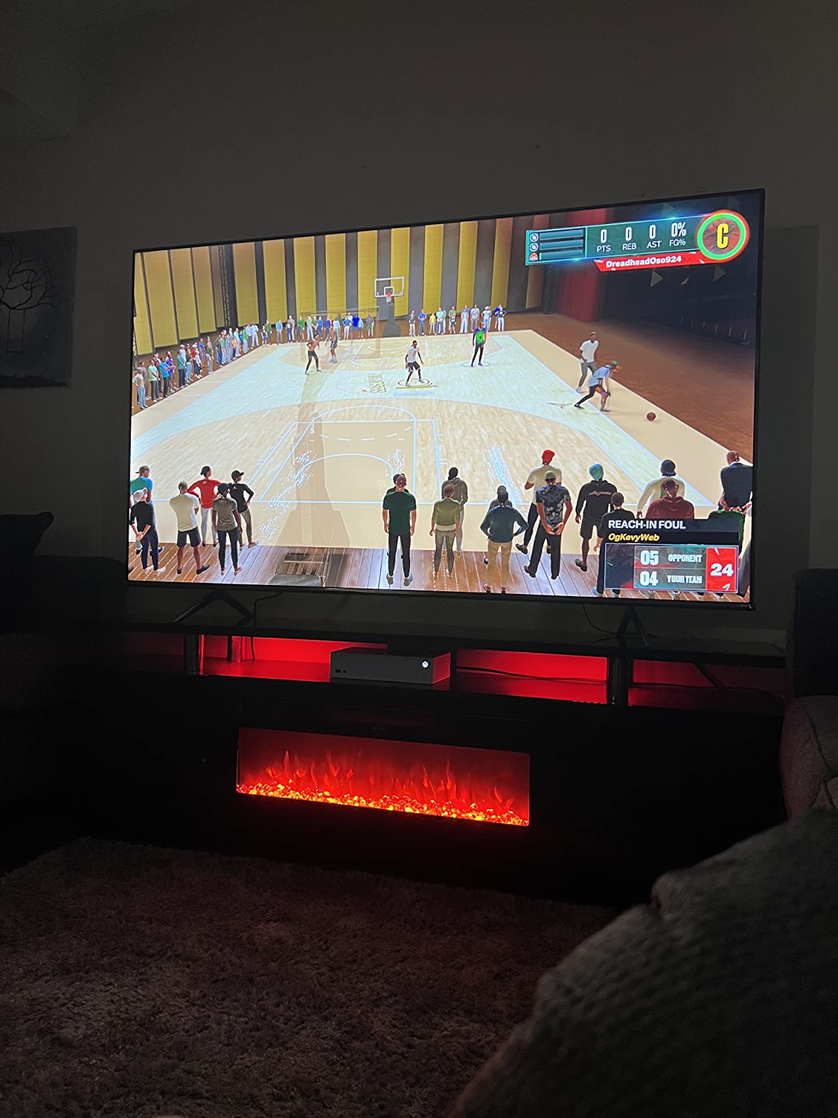 Fireplace TV Stand with 36