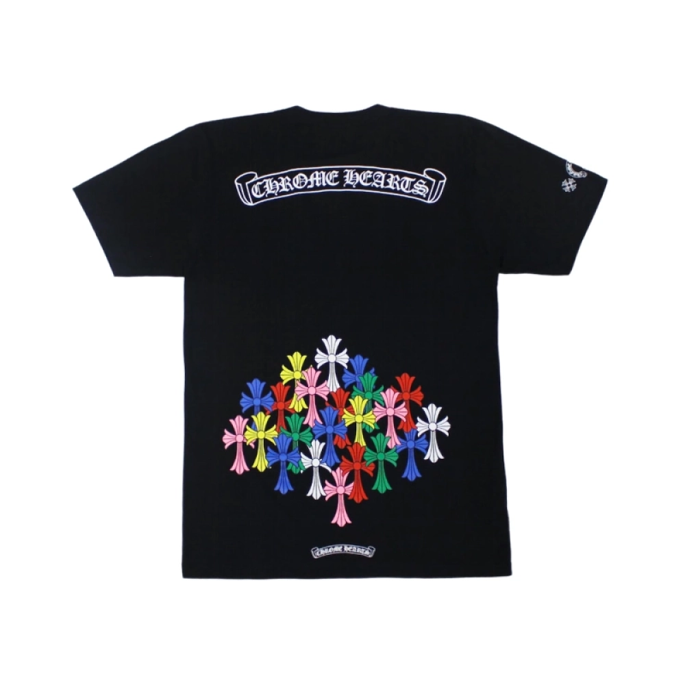 Chrome Hearts Multi Color Cross T-shirt Black+Fear of God Essentials Shorts (SS21) BlackStretch Limo - ogsneaker
