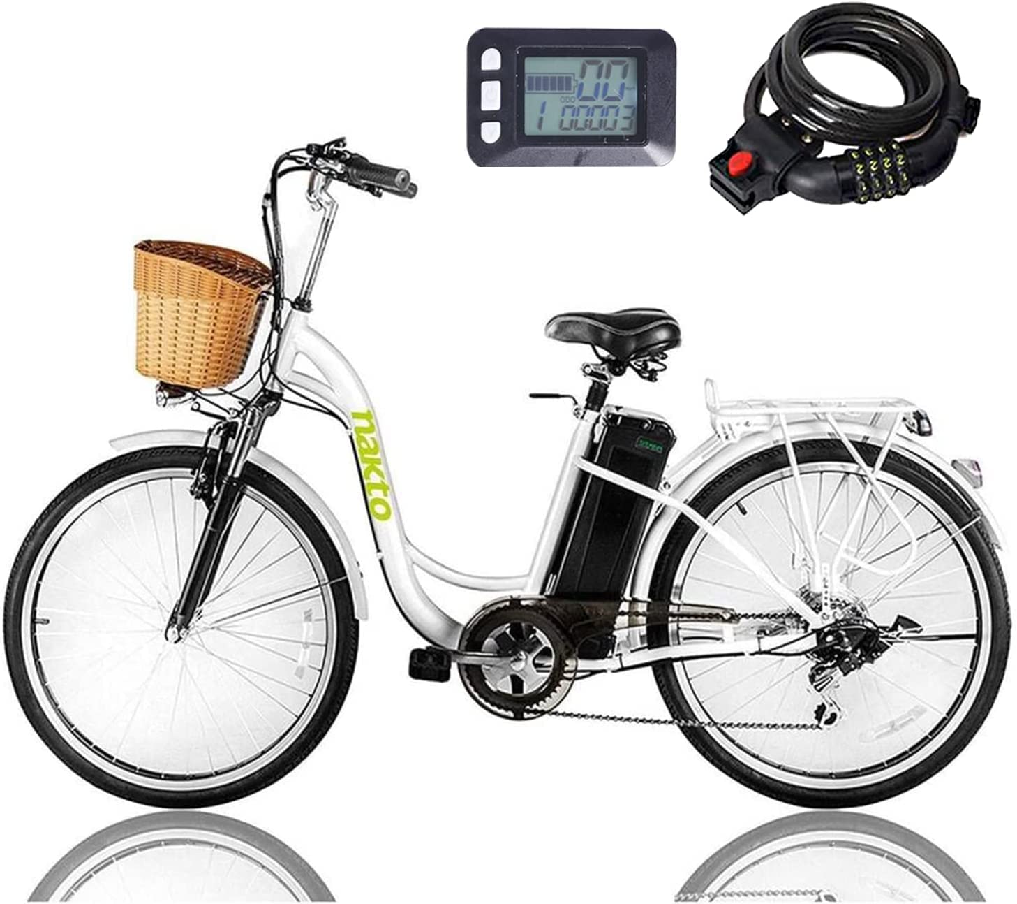 Electric Bike for Adult 350W Ebike 18-22MPH 45-60 Miles 26