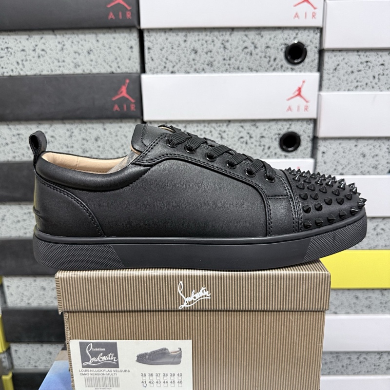 Christian Louboutin Sneaker Black Patent Front Studded