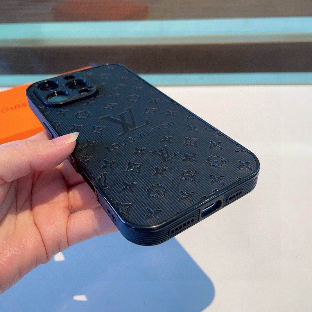 Louis Vuitton Embossed Monogram Vertical Stripe Luxury Phone Case