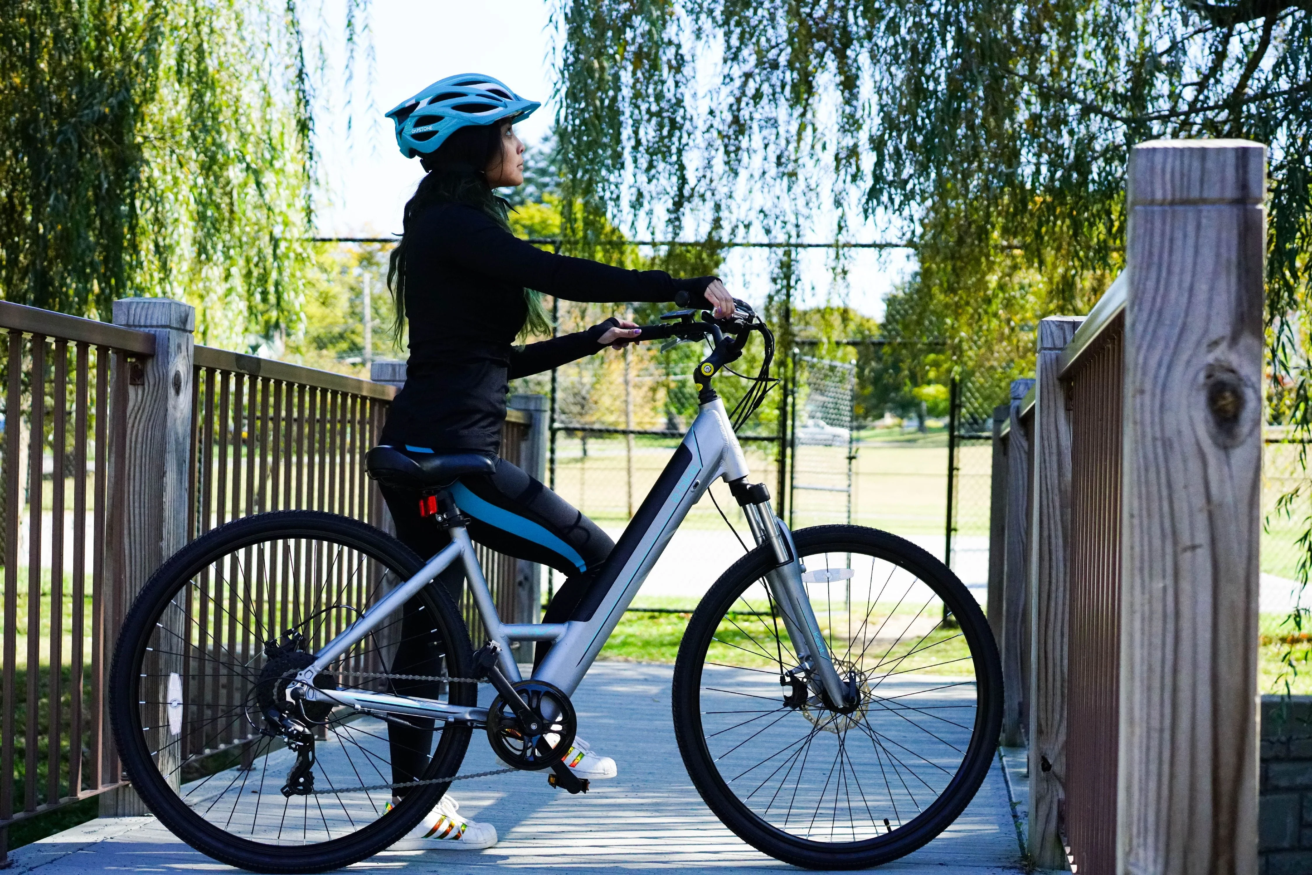 Kent 700c Step-Through Electric Comfort Bike, 350W, Gray