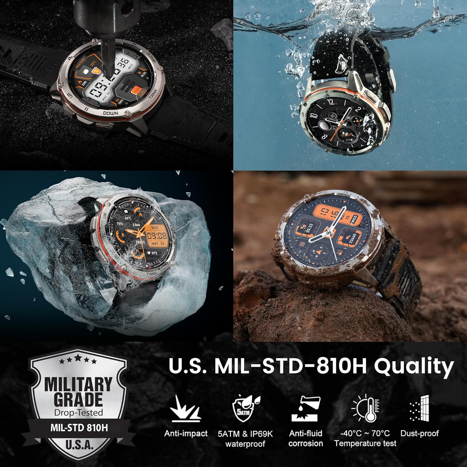 M40 PreciDrive date watch in PVD rose gold