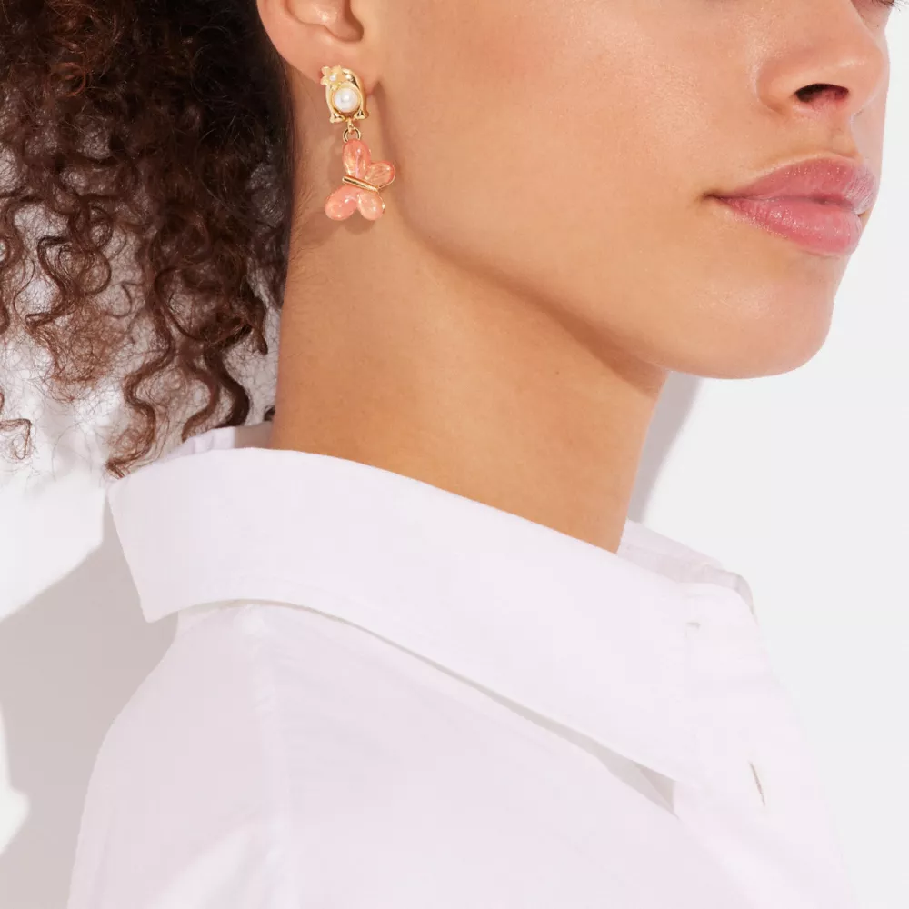 COAthtCH Signature Butterfly Drop Earrings