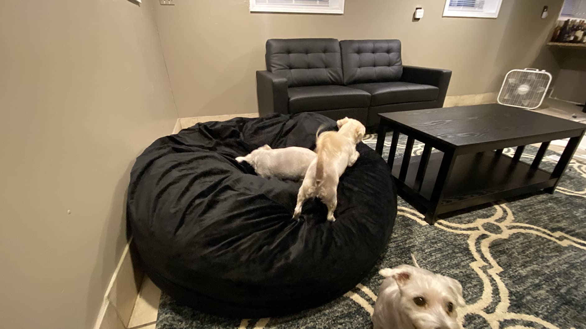 Giant 5' Memory Foam Furniture Bean Bag - Big Sofa with Soft