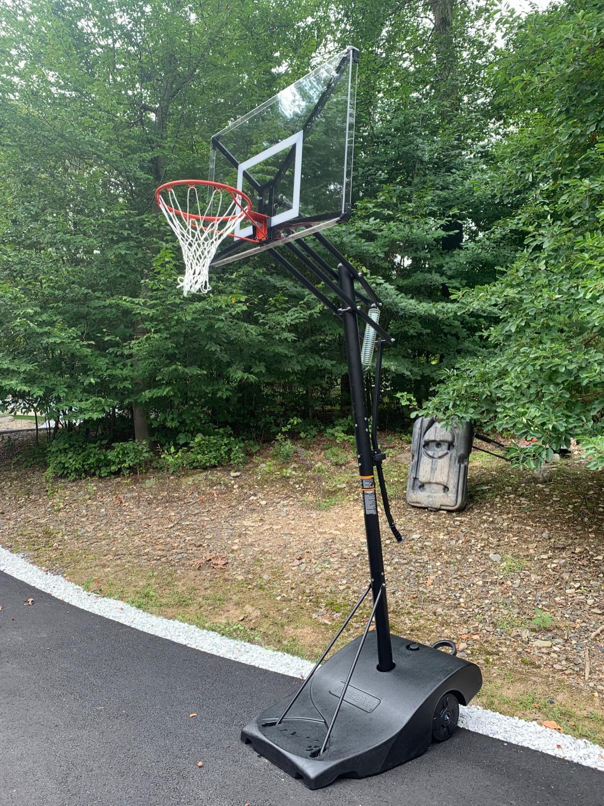 Portable Height-Adjustable Basketball Hoop - Easy Lift & Roll