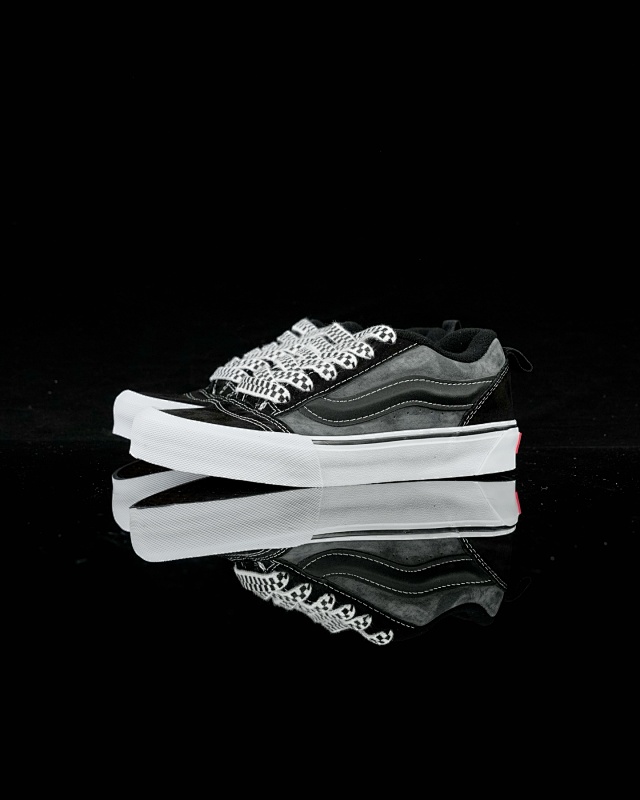 Vans Knu Skool Black White Grey Chunky Sneakers