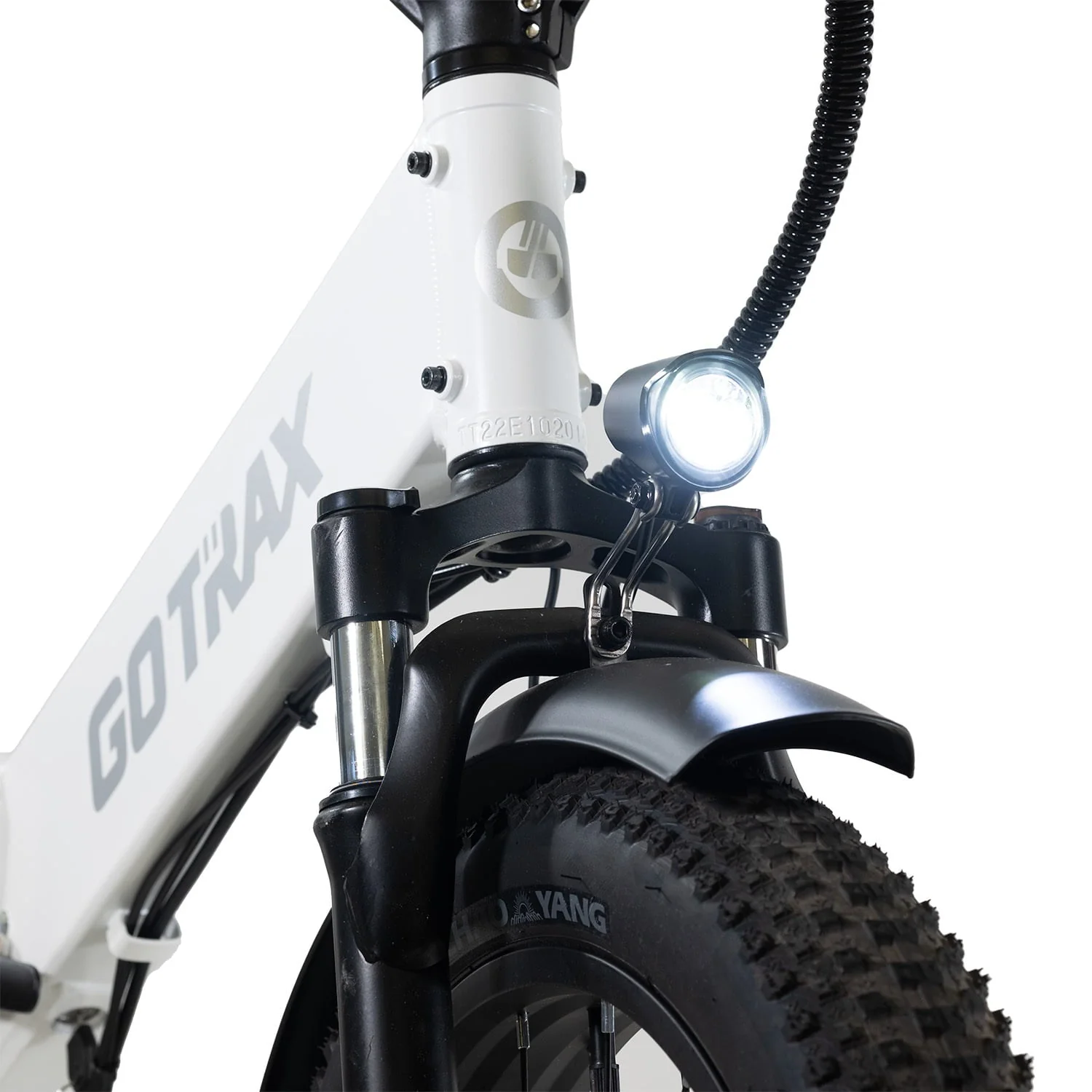 F2 20in Folding Fat Tire Electric Bike, 500W, 48V, White