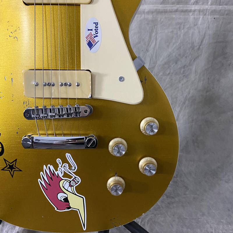 6 String Mike Ness Deluxe Electric Guitar Aged Gold Handed Relics Old