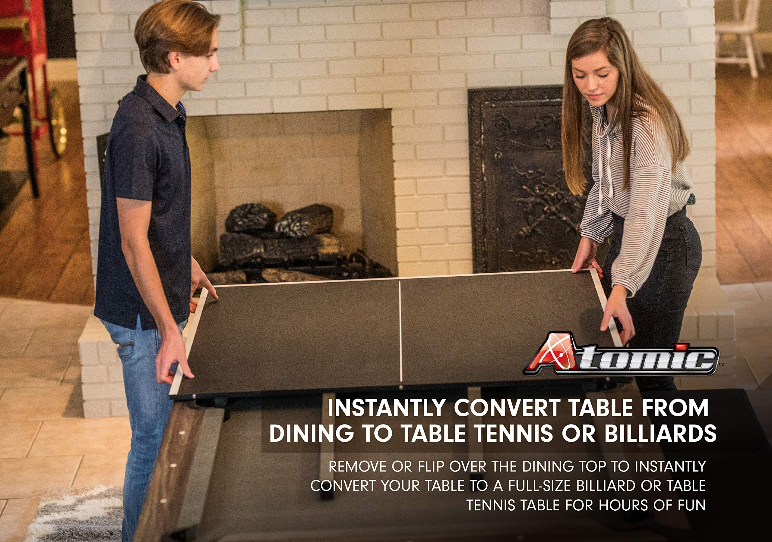 7' Hampton 3-in-1 Combination Table Includes Billiards