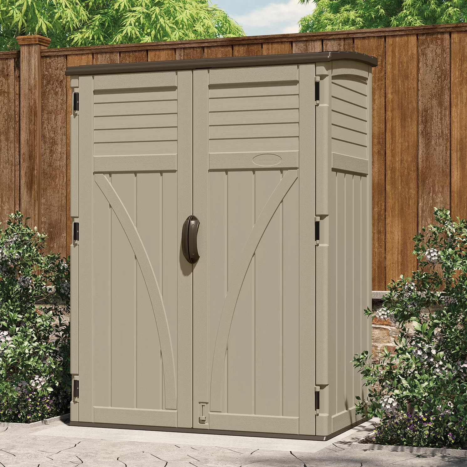 4x3 ft Plastic Vertical Tool Shed