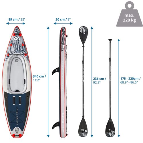 Cascade All-Around SUP-Kayak, Grey/Red