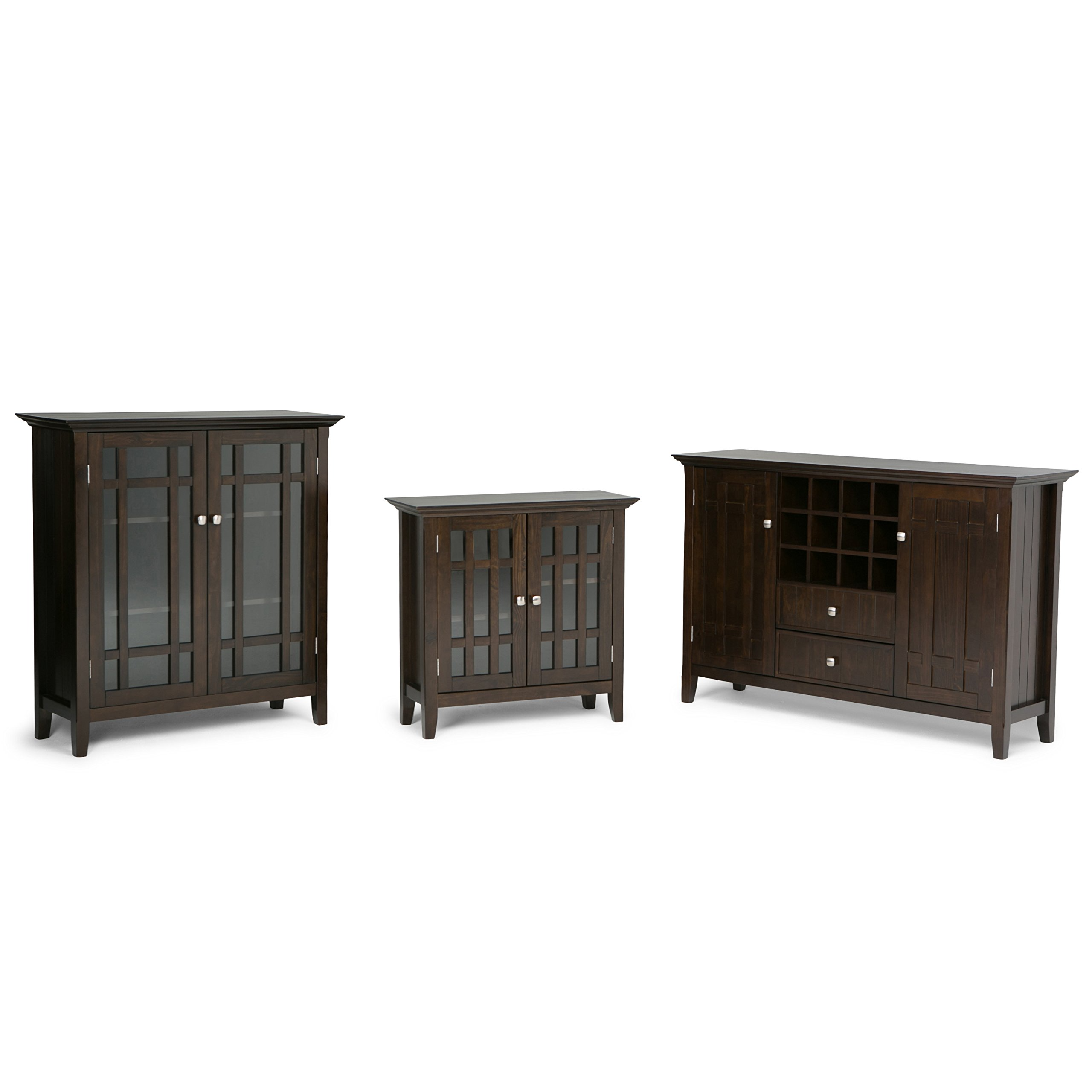 Solid Pine Wood 54 inch Rustic Sideboard Buffet Credenza in
