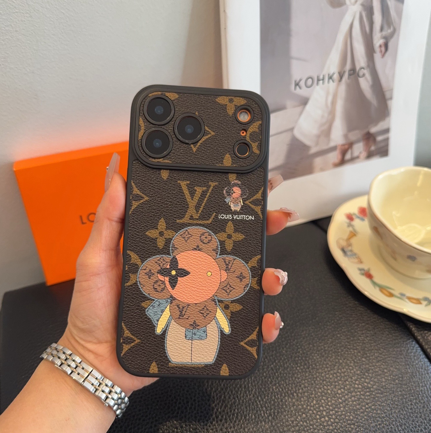 Louis Vuitton Monogram Cartoon Vivienne Doll Luxury Phone Case