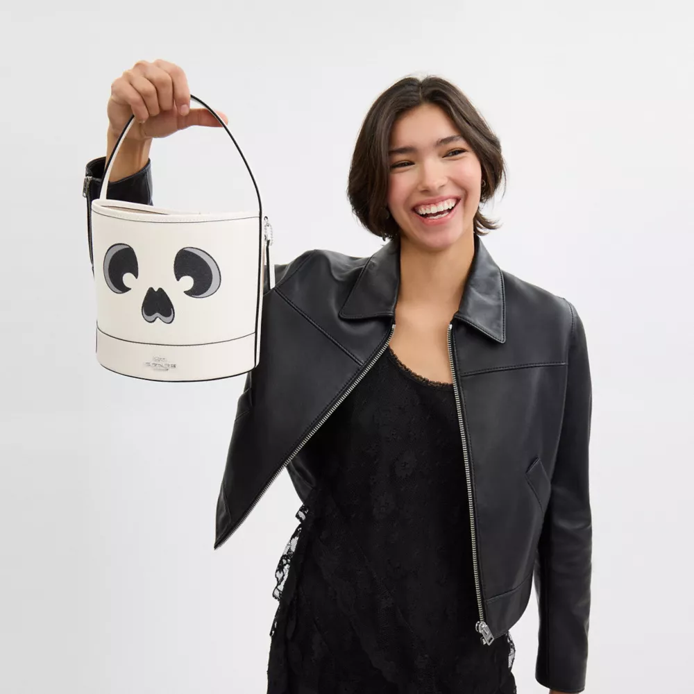 Trick Or Treat Bucket With Halloween Ghost