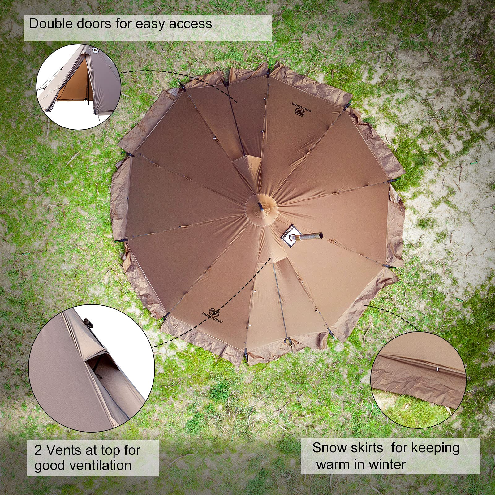 Rock Fortress Hot Tent with Stove Jack Bushcraft Shelter